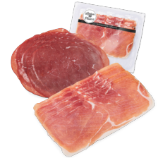 Runderrookvlees of serrano ham